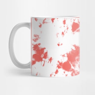 Coral red and white marble - Tie-Dye Shibori Texture Mug